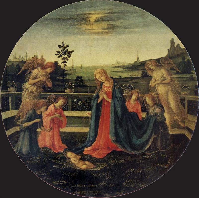 Filippino Lippi The Adoration of the Infant Christ Sweden oil painting art